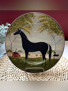 Vintage 2000 Warren Kimble Animal Collection Horse Plate 8” - Rustic Farmhouse